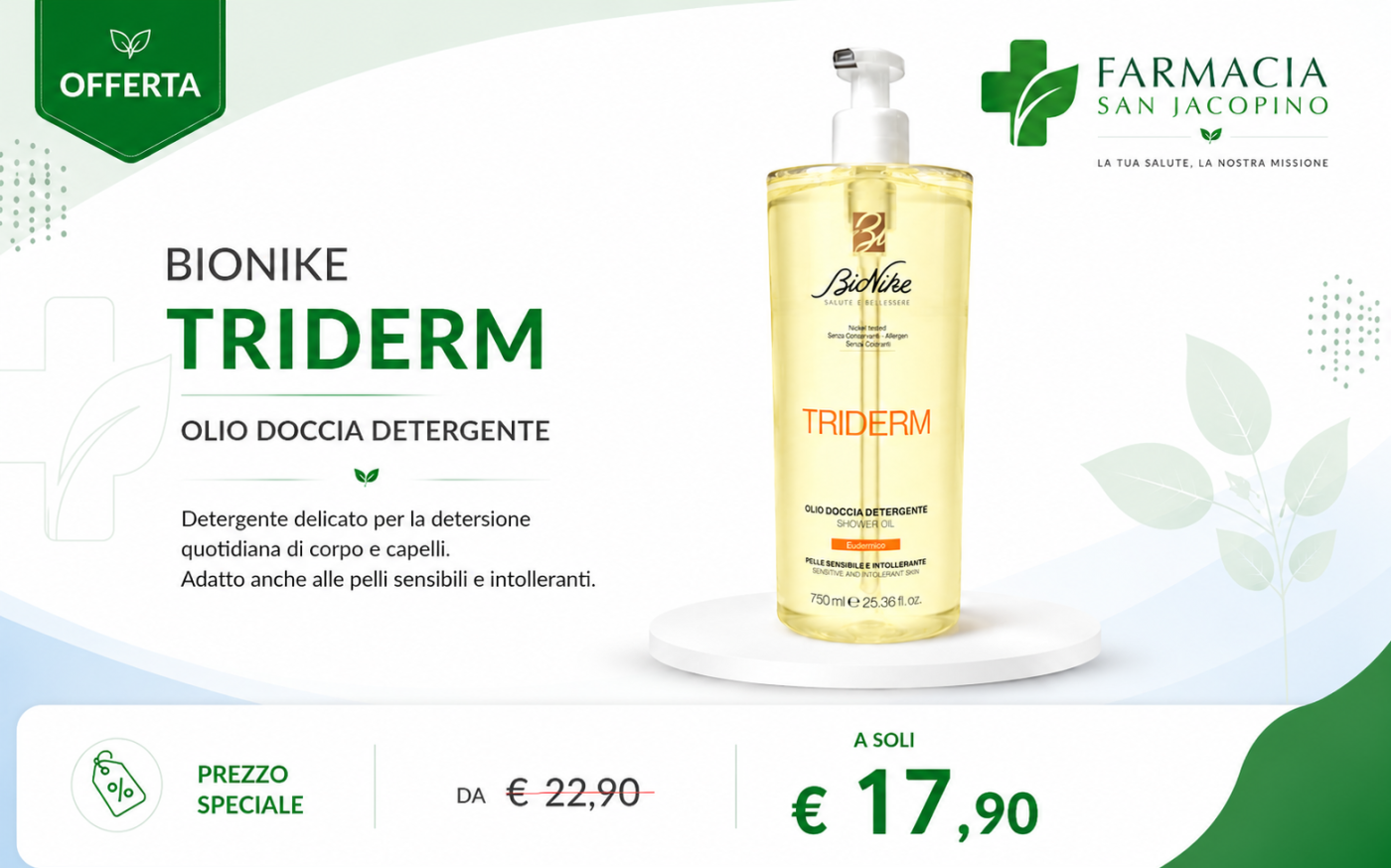 BioNike Triderm Olio Doccia scontato